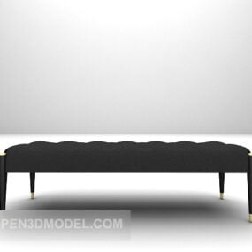 3д модель длинного низкого дивана для отдыха