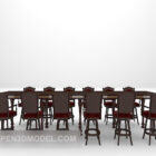 Large Table And Chairs Dinning Set