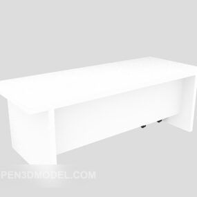 Table Longwood Blanc Mdf modèle 3D