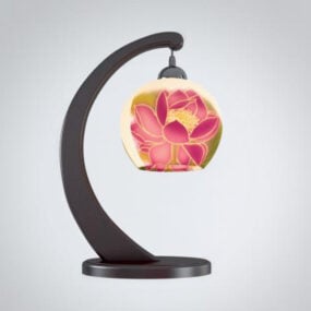 Lámpara de mesa Lotus con pantalla colgante modelo 3d