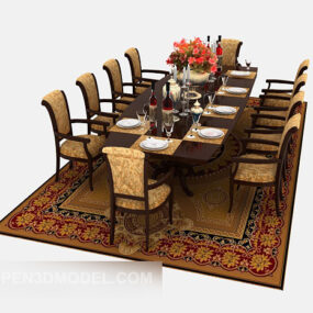 Luxury American Table 3d model