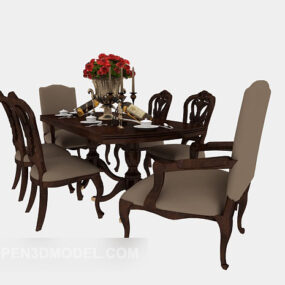 Luxury European Table 3d model