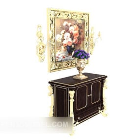 Luxury European Entrance Cabinet 3d model