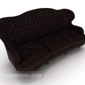 Luxury European Three-person Sofa 3d model