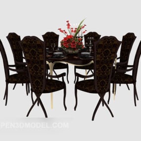 Luxury Exquisite Dining Table Chair 3d model