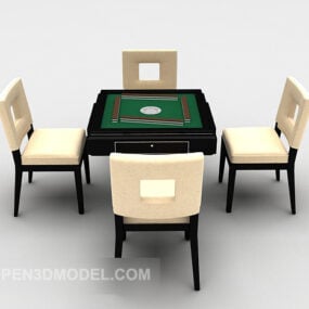أثاث طاولة ألعاب ماهجونغ الصينية نموذج ثلاثي الأبعاد