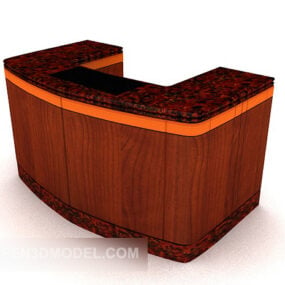 Model 3D mahoniowego stołu szkolnego