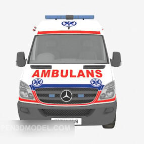 Model 3d Kenderaan Ambulans Perubatan