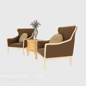 Sofa Tunggal Mediterania V1 model 3d
