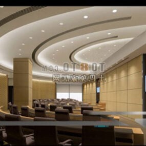 Espace de réunion avec décoration intérieure de plafond modèle 3D