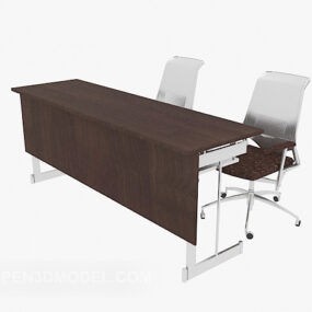 Meeting Desk Table Chairs Furniture 3d model