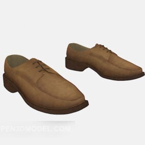 3д модель мужской повседневной модной обуви из кожи