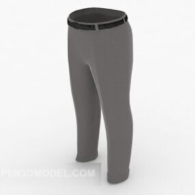 Pantalon Homme Gris Mode modèle 3D