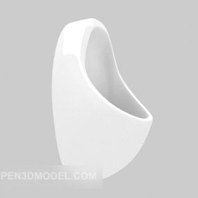 Men Urinal White Color 3d model