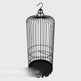 Metallinen Birdcage Black Color 3D-malli