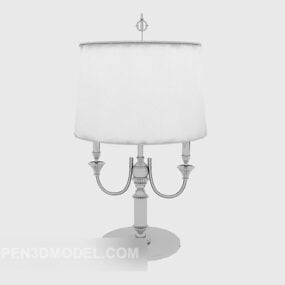 Minimalistyczna lampa stołowa z metalową podstawą Model 3D