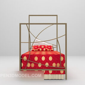 3D model kovového rámu postele