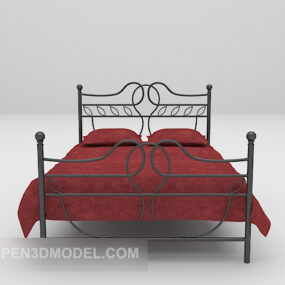 Metal Material Bed Furniture 3d model