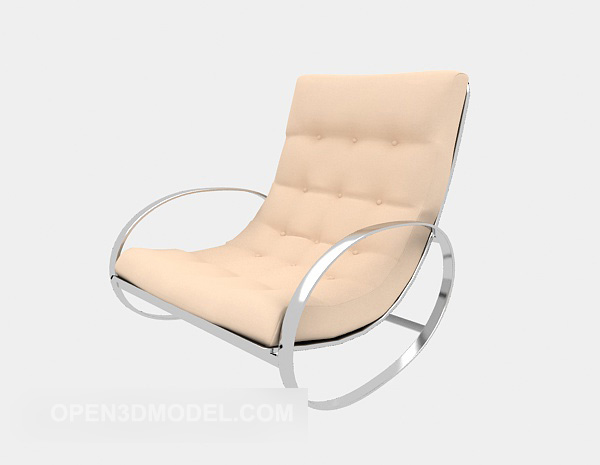 Chaise berçante en métal de style moderne