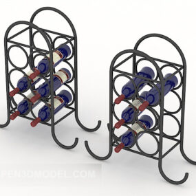 Metalowe meble do stojaków na wino Model 3D