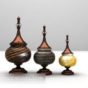 Mixed Vase Decorative 3d model