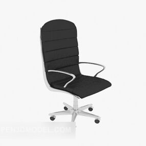 Mobile Black Office Chair 3d model