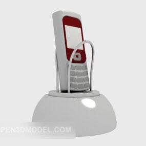 Mobile Display With Round Stand 3d model