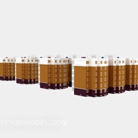 Apartment Building Blocks 3d model