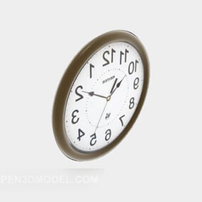 Modern Alarm Round Clock 3d model