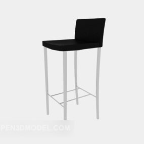 Modern Bar High Chair Black 3d model