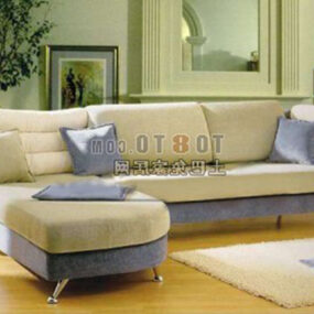Model 3d Interior Sofa Sudut Modern