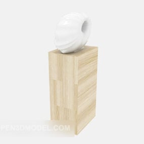 رف الحرف الحديثة نموذج خشبي ثلاثي الأبعاد