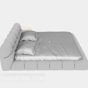 Modern Bed Furniture White Mattress 3d model