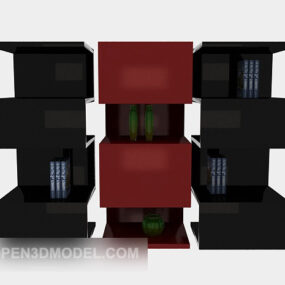 Modernes Persönlichkeits-Bücherregal 3D-Modell