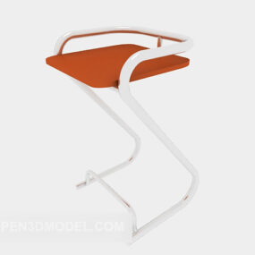 Modern Bar Chair Red Top 3d model