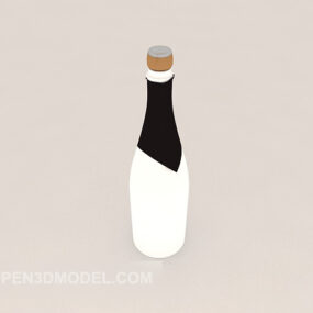 مدل سه بعدی شراب قرمز مدرن