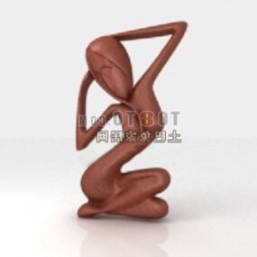 Modern Style Crafts Girl Figurine 3d model
