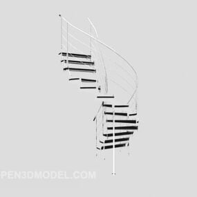 3D-Modell einer modernen Treppe