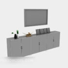Muebles modernos del gabinete de TV con vajilla