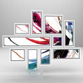 Modern Picture Wall Decoration 3d model
