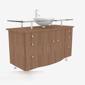 Modern Bathroom Cabinet Washbasin 3d model