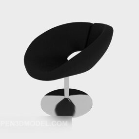 Silla informal negra moderna modelo 3d