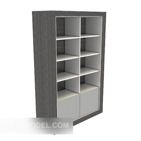 Modern Black Display Cabinet 3d model