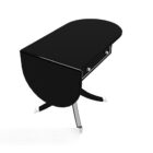 Nowoczesne czarne minimalistyczne biurko