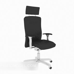 Black Minimalist Office Wheels Chair 3d model