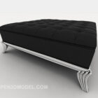 Model 3d bangku sofa hitam moden