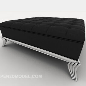 Bangku Sofa Hitam Modern model 3d