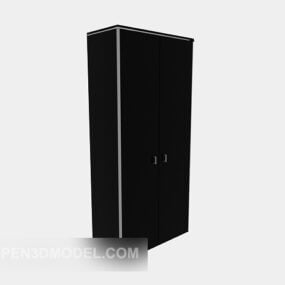 Moderne zwarte tweedeurskast 3D-model