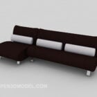 Modern Brown Leather Multi-seaters Sofa