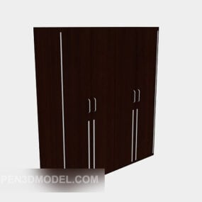 Modern Brown Wardrobe Furniture 3d model